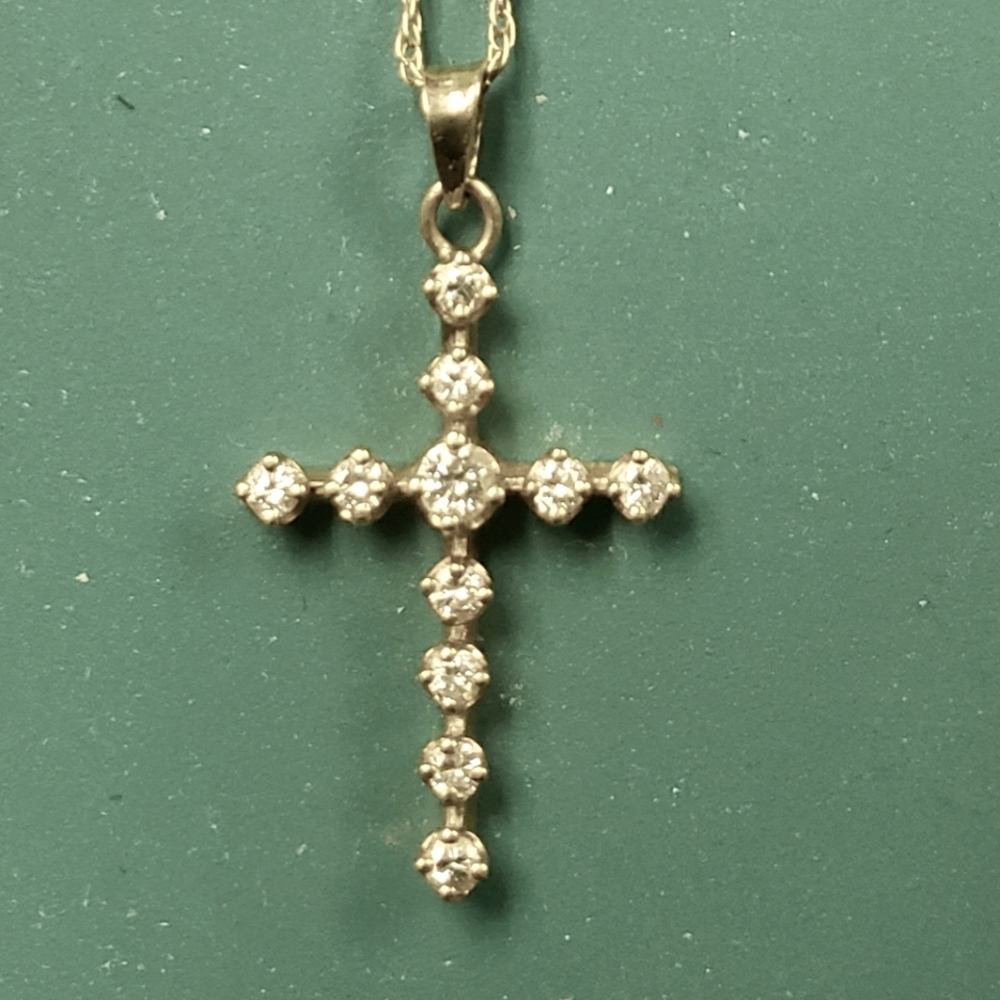 14k gold 2ct diamond necklace